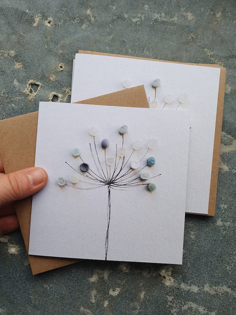 Nurdle Seed Heads PRINT Greetings Cards - 4 Pack